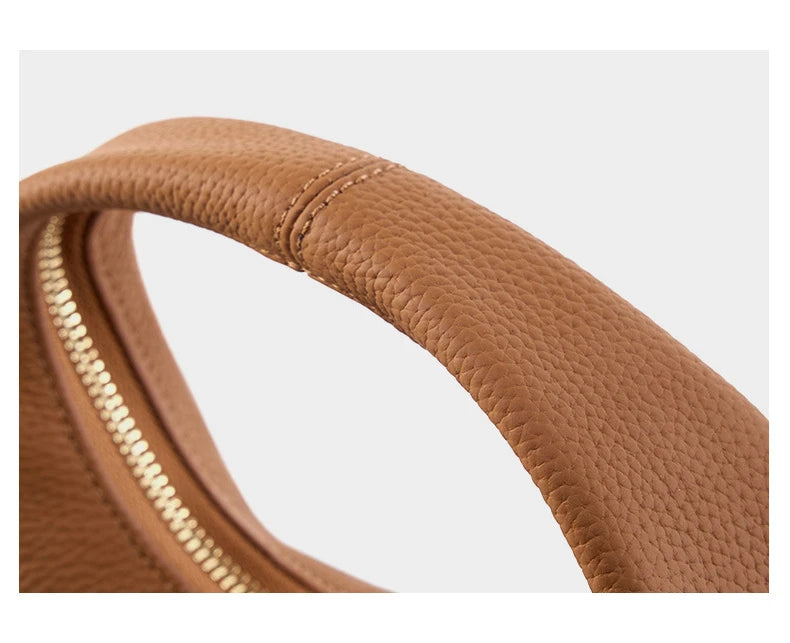 Ladies' Genuine Leather Half Moon Crossbody Bag – 2024 Fashion