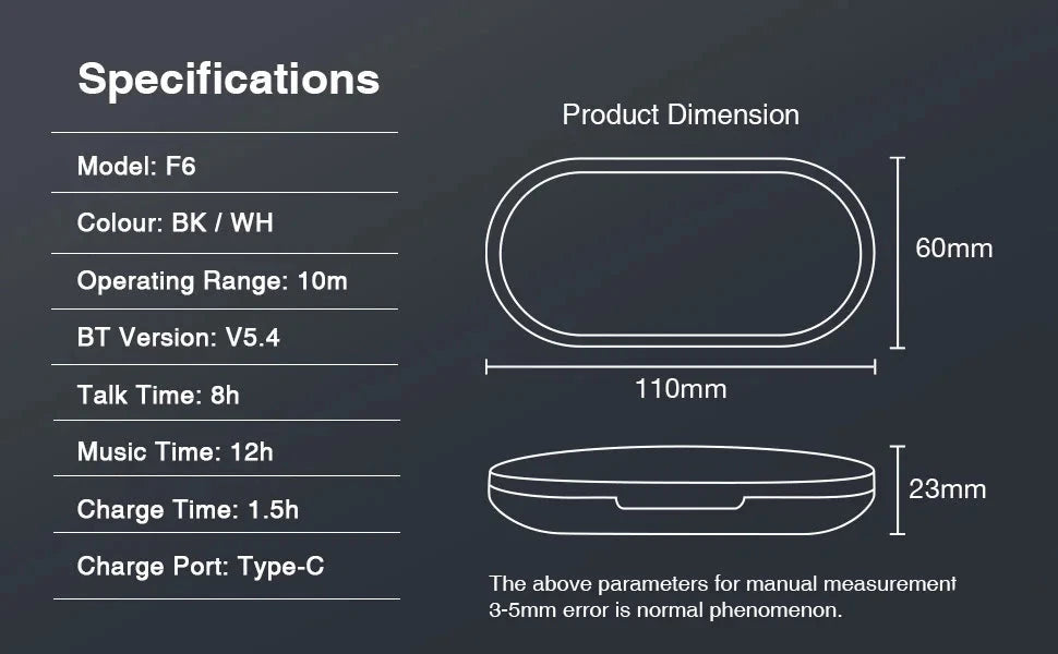 Ear Hook Open Ear Wireless Headphones | Bluetooth 5.3, 50-Hour Playtime, and Waterproof