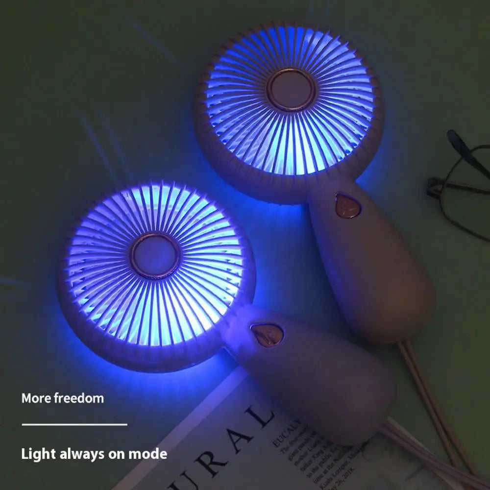 Creative Mini Fan with Colourful LED Lights