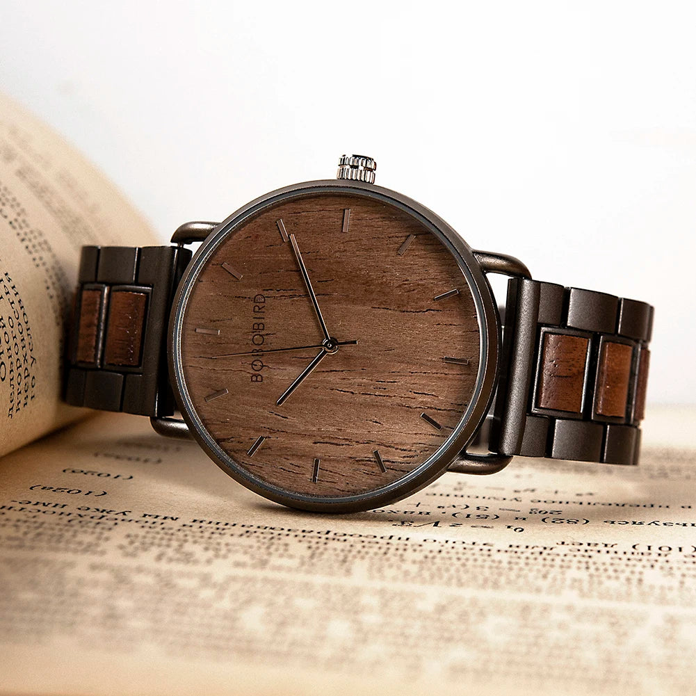 Classic Wooden Chronograph Watch