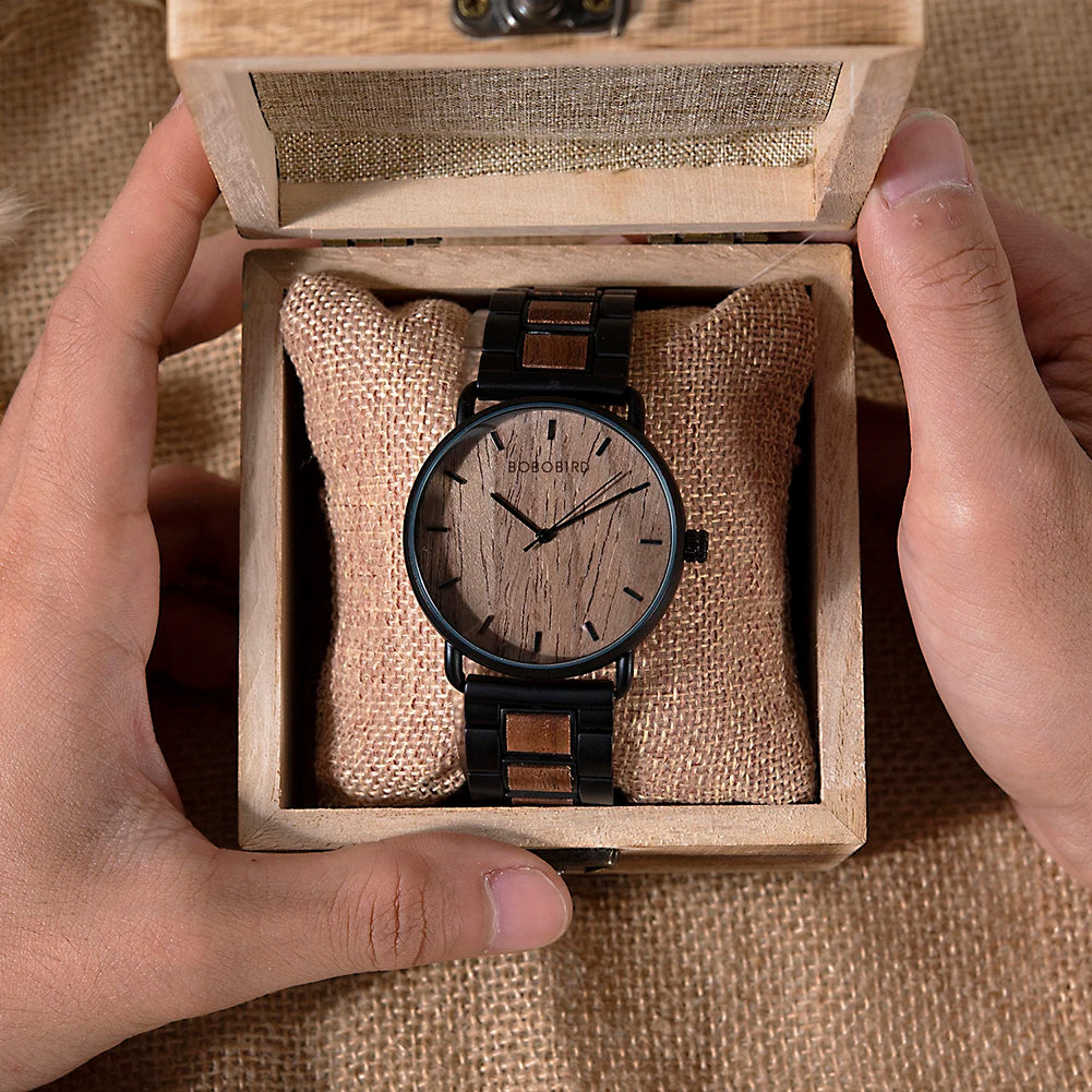 Classic Wooden Chronograph Watch
