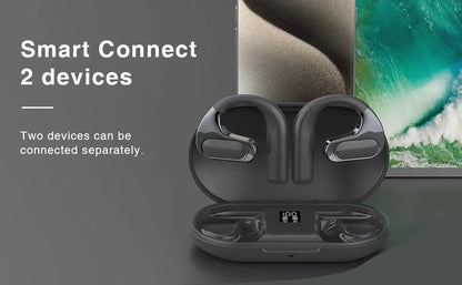 Ear Hook Open Ear Wireless Headphones | Bluetooth 5.3, 50-Hour Playtime, and Waterproof