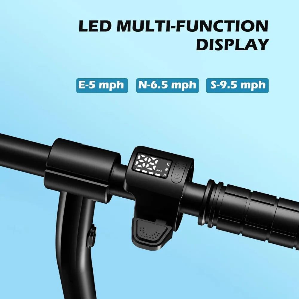 Foldable Electric Scooter for Kids 6-15 Years Old, LED Display, with Adjustable Speed and Height, with Rainbow Light