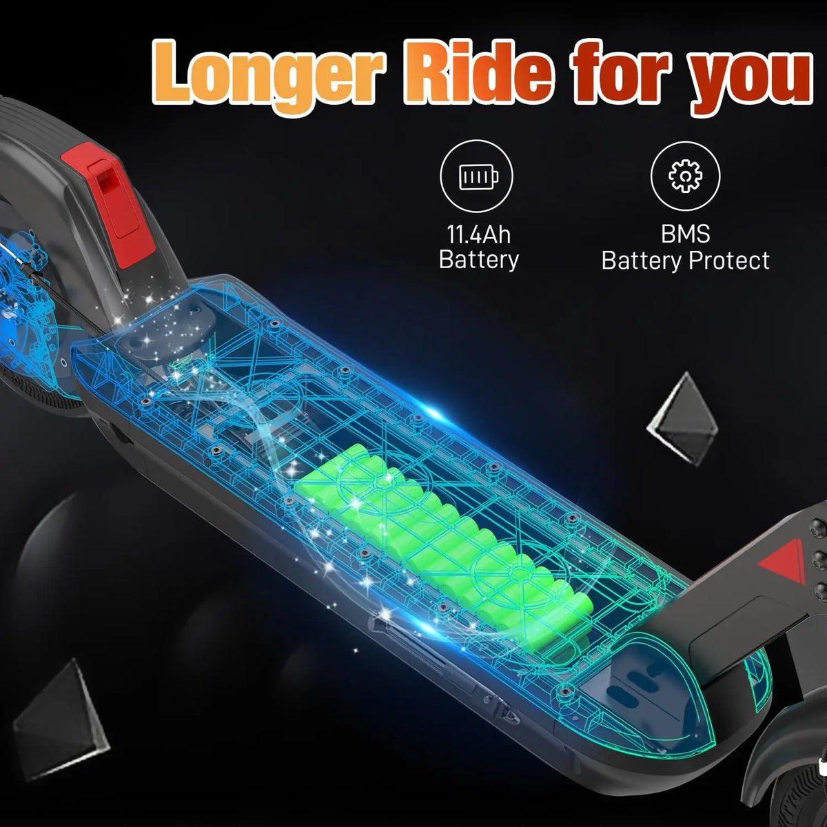 Electric Scooter Adults, 500W Motor &amp;18 MPH, W. Capacity 330lbs, Double Shock Absorption