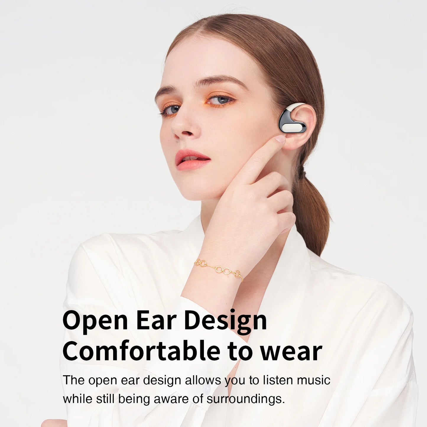 Ear Hook Open Ear Wireless Headphones | Bluetooth 5.3, 50-Hour Playtime, and Waterproof