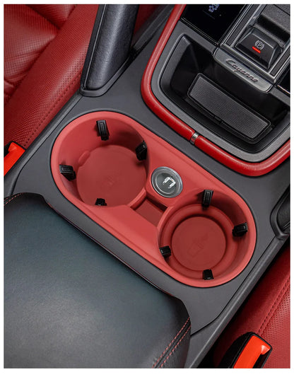 Car Cup Holder Insert for Porsche Cayenne Macan - Silicone Anti-Slip Design