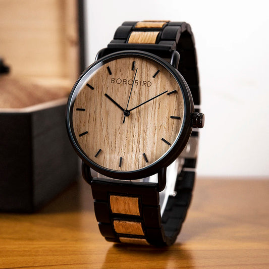 Classic Wooden Chronograph Watch