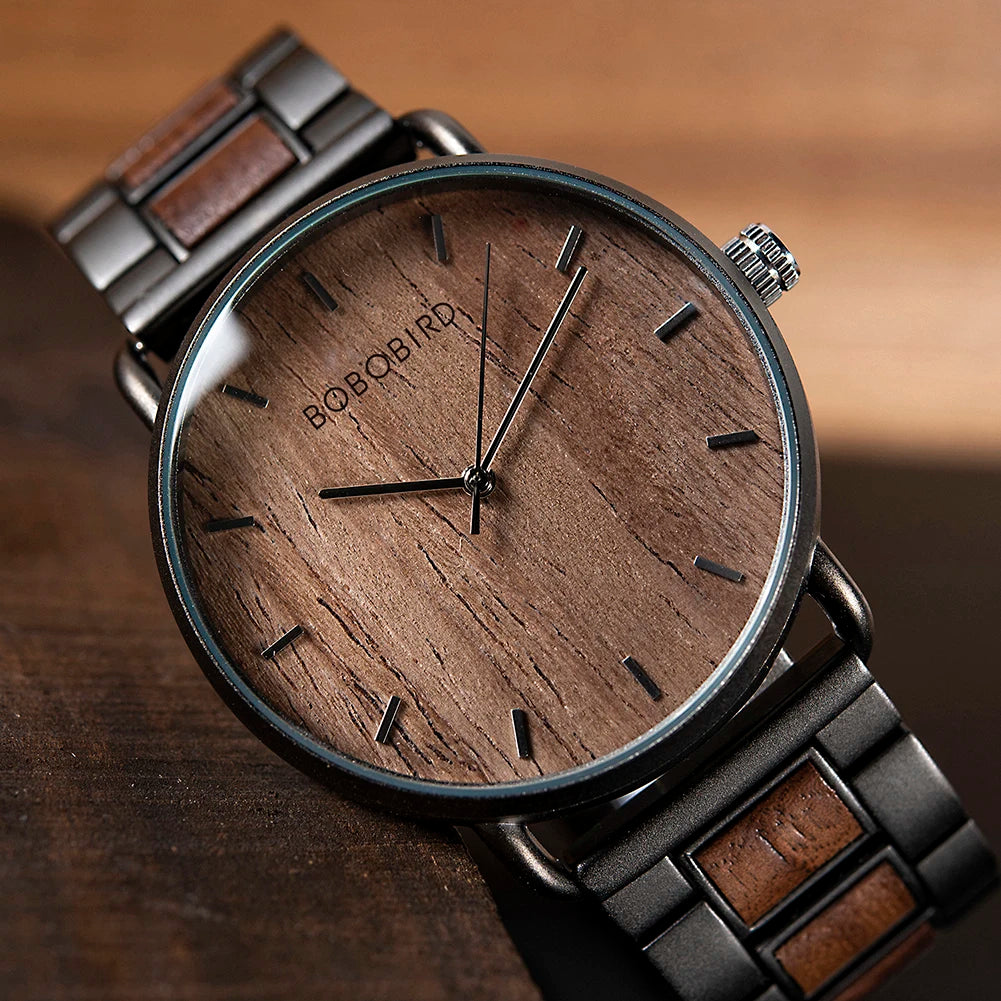 Classic Wooden Chronograph Watch